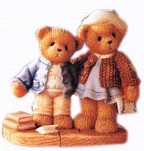 Enesco Cherished Teddies Figurine - Clement And Jodie - Try, And Try Again!