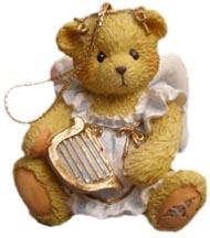 Enesco Cherished Teddies Ornament - Angel With Harp