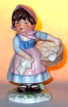 Goebel Lore Blumenkinder Figurines - Girl With Laundry Basket