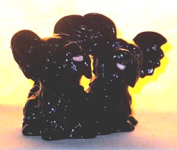 Pair Of Black Dogs Animal Figurine
