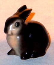 Dark Brown Rabbit Animal Figurine
