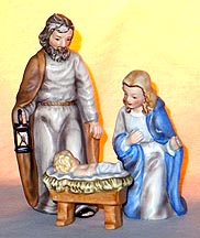 Joseph, Mary And Baby Jesus Nativity Figurine