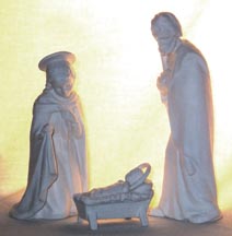 Joseph, Mary And Baby Jesus (White) Religious Figurine