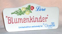 Blumenkinder Plaque Lore Blumenkinder Figurine