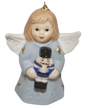 2016 Angel With Nutcracker - Silver Mist Angel Bell