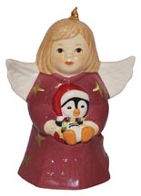 2017 Angel With Penguin - Mauve Angel Bell