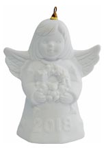 2018 Angel With Wreath - White Angel Bell