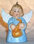 1980 Angel With Saxophone - Blue Angel Bell