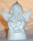 1985 Angel With Trumpet - White Angel Bell