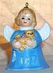 1997 Angel With Kitten - Blue Angel Bell