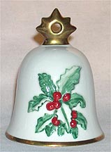 1990 Holly Annual Christmas Bell Ornament