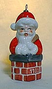 1982 Santa In Chimney Color Annual Christmas Ornament