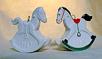 1987 Rocking Horse Color Annual Christmas Ornament
