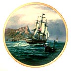 USS Constitution collector plate by Tom Freeman