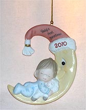 Enesco Precious Moments Ornament - Baby's First Christmas (boy)