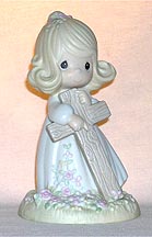 Enesco Precious Moments Figurine - I Believe In The Old Rugged Cross