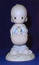 Enesco Precious Moments Figurine - Wishing You A Basket Full Of Blessings