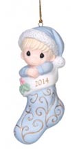 Enesco Precious Moments Ornament - Baby's First Christmas- boy