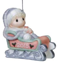Enesco Precious Moments Ornament - Baby's First Christmas- boy