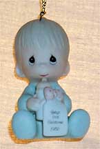 Enesco Precious Moments Ornament - Baby's First Christmas - Boy