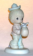 Enesco Precious Moments Figurine - Hope You're Up And On The Trail Again