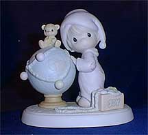 Enesco Precious Moments Figurine - May Your World Be Trimmed With Joy