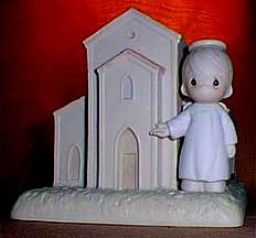 Enesco Precious Moments Figurine - There's A Christian Welcome Here