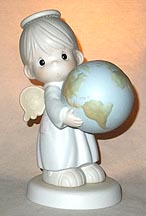 Enesco Precious Moments Figurine - He's Got The Whole World In His Hands