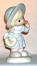 Enesco Precious Moments Figurine - Take Time To Smell The Roses