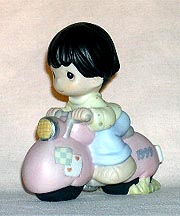Enesco Precious Moments Figurine - Scootin' Your Way To A Perfect Day