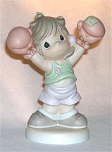 Enesco Precious Moments Figurine - Life Is Worth Fighting For (brunette)