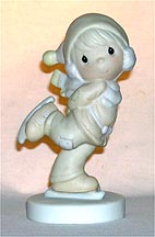 Enesco Precious Moments Figurine - Dropping In For Christmas